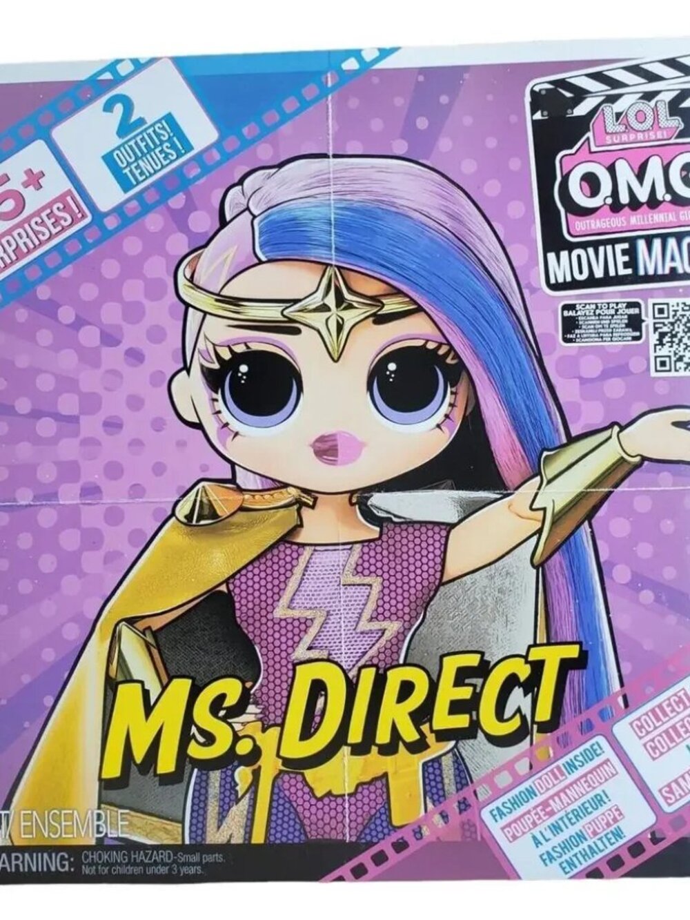 LOL Surprise! O.M.G. Movie Magic Ms. Direct Fashion Doll with 25 Surprises - New